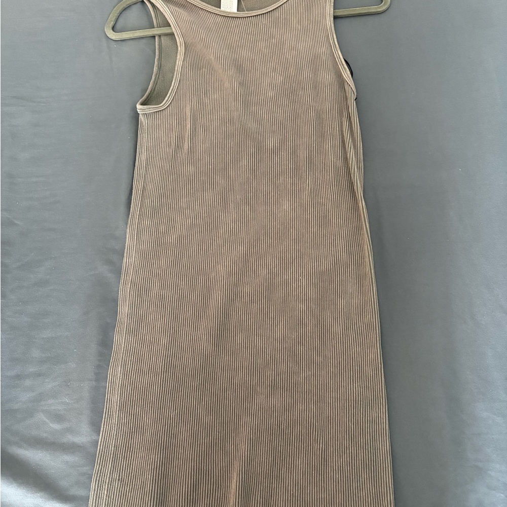 Forever 21 Ribbed Midi Dress - Tan
